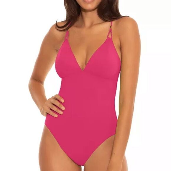 BECCA Farah Reversible Ribbed One-Piece Swimsuit! - Picture 4 of 9
